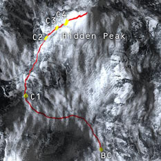 Image 1: The Gasherbrum area, seen from space.