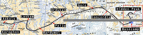 Map - Askole to the top