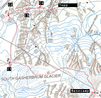 Map - Route to the summit